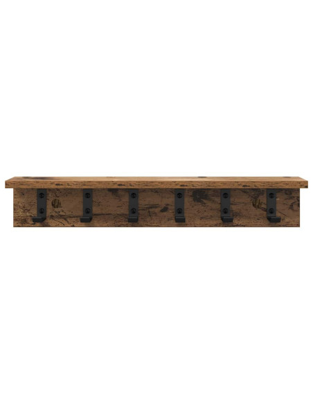 Appendiabiti a muro Legno vecchio 60 x 10,5 x 10,5 cm