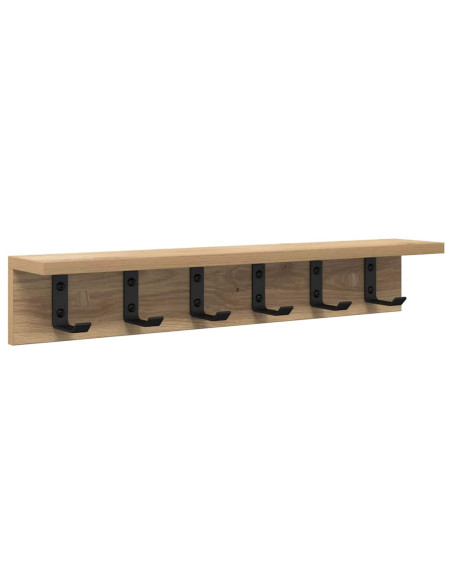 Appendiabiti a muro Rovere artigianale 60 x 10,5 x 10,5 cm
