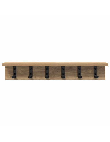 Appendiabiti a muro Rovere artigianale 60 x 10,5 x 10,5 cm