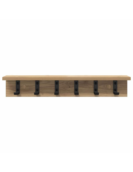 Appendiabiti a muro Rovere artigianale 60 x 10,5 x 10,5 cm
