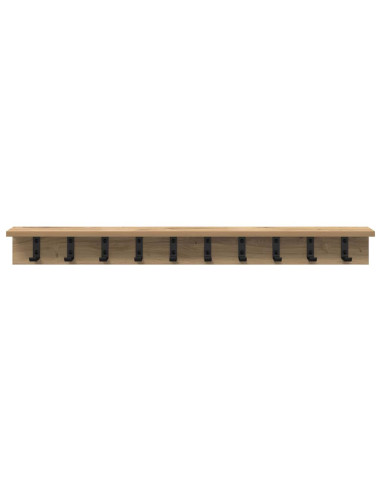 Appendiabiti a muro Rovere artigianale 100 x 10,5 x 10,5 cm