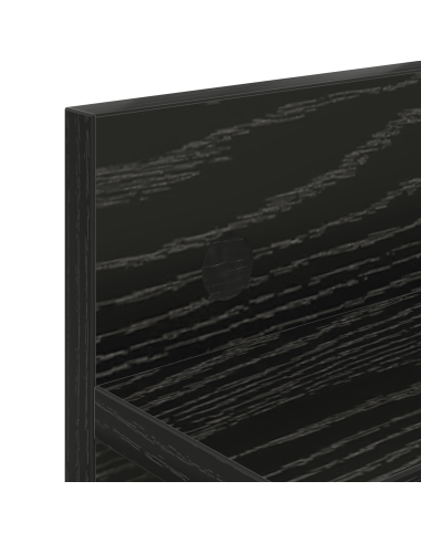 Appendiabiti a muro Rovere Nero 40 x 10,5 x 18 cm