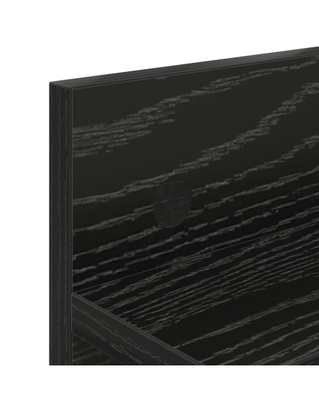 Appendiabiti a muro Rovere Nero 40 x 10,5 x 18 cm