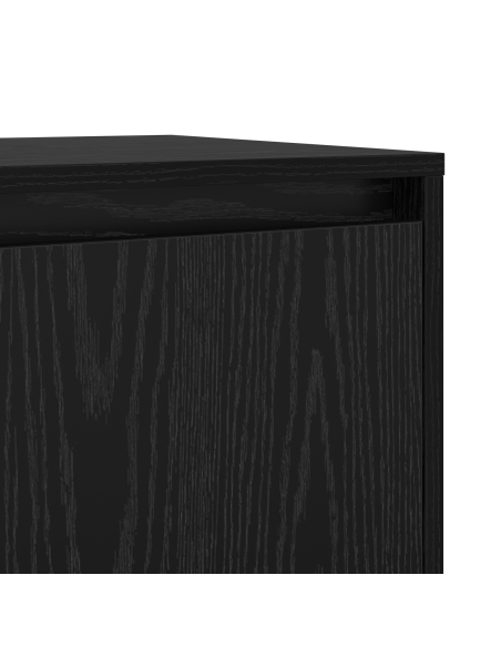 Credenza Rovere Nero 70 x 41 x 75 cm Legno multistrato