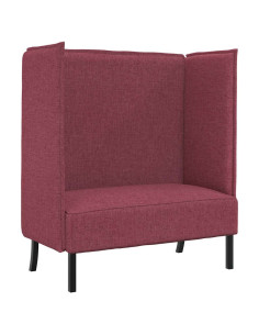 Divano alto 101cm Rosso vino Tessuto 2