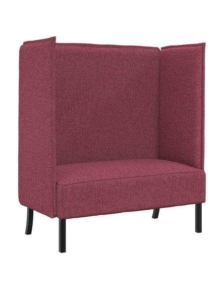 Divano alto 101cm Rosso vino Tessuto