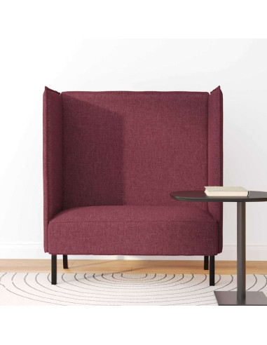 Divano alto 101cm Rosso vino Tessuto