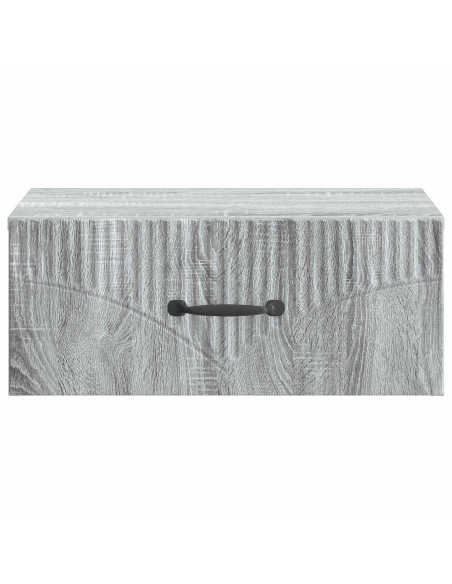 Mobiletto da notte a muro Grigio Sonoma 49 x 34,5 x 20 cm