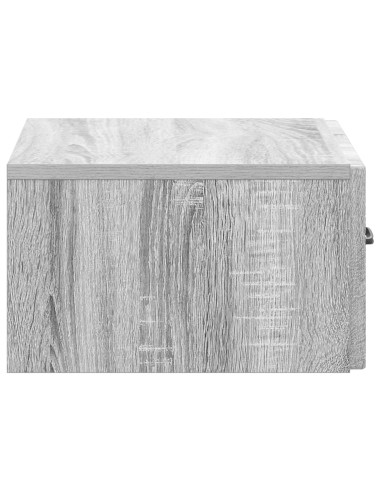 Mobiletto da notte a muro Grigio Sonoma 49 x 34,5 x 20 cm
