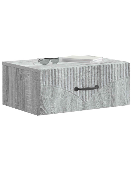 Mobiletto da notte a muro 2 pcs Grigio Sonoma 49 x 34,5 x 20 cm
