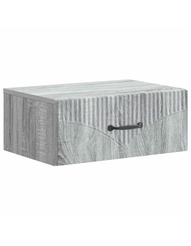 Mobiletto da notte a muro 2 pcs Grigio Sonoma 49 x 34,5 x 20 cm