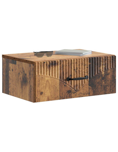 Mobiletto da notte a muro Legno antico 49 x 34,5 x 20 cm