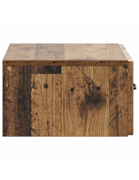 Mobiletto da notte a muro Legno antico 49 x 34,5 x 20 cm
