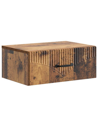 Mobiletto da notte a muro 2 pcs Legno antico 49 x 34,5 x 20 cm