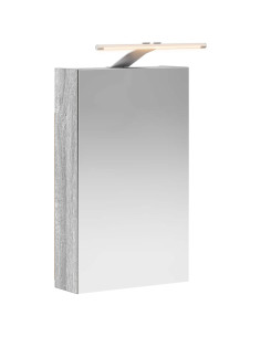 Mobiletto per specchio da bagno Grigio Sonoma 30 x 10,5 x 50 cm 2