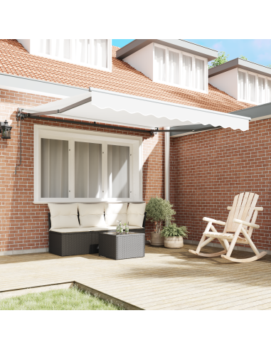 Tenda Retrattile Bianco 300 x 250 cm Poliestere e Metallo