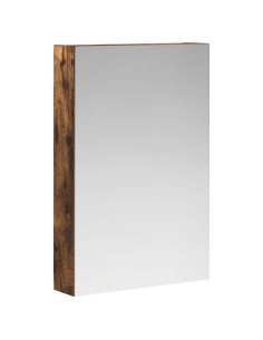 Mobiletto per specchio da bagno Rovere fumé 40 x 10,5 x 60,5 cm 2