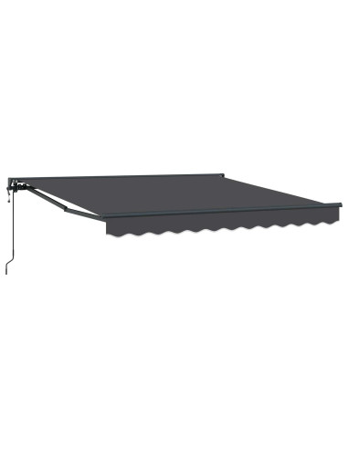Tenda Retrattile Antracite 350 x 250 cm Poliestere e Metallo