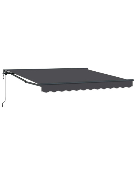 Tenda Retrattile Antracite 350 x 250 cm Poliestere e Metallo