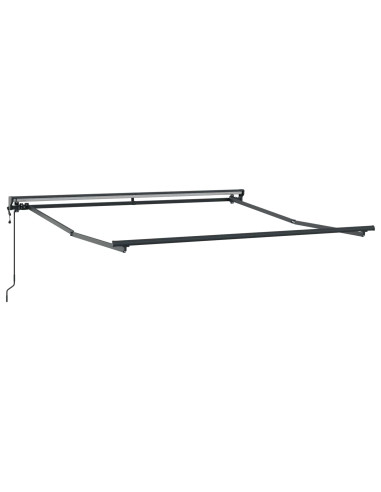 Tenda Retrattile Antracite 350 x 250 cm Poliestere e Metallo