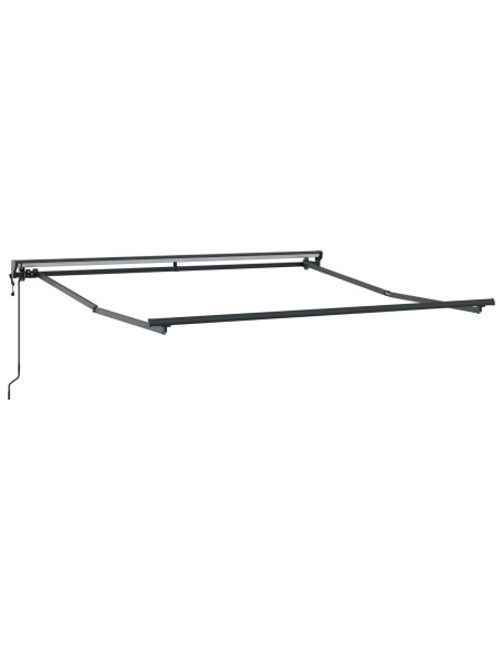 Tenda Retrattile Antracite 350 x 250 cm Poliestere e Metallo