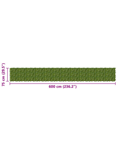 Schermo per balcone con foglie Verde e Giallo 600 x 75 cm
