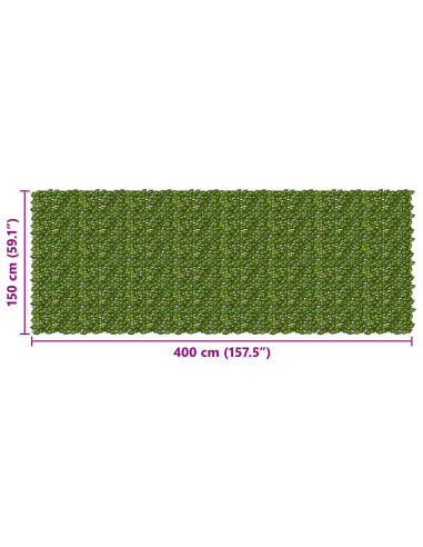 Schermo per balcone con foglie Verde e Giallo 400 x 150 cm