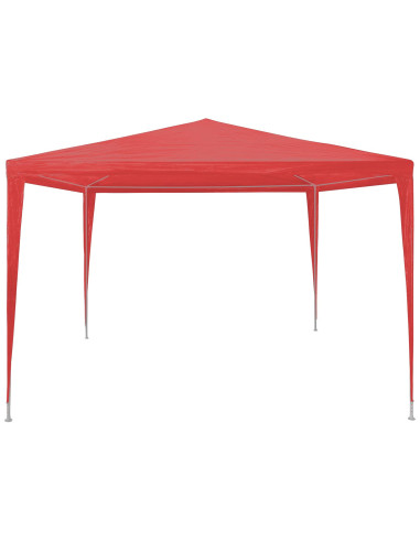 Tenda Party Rosso 300 x 300 x 255 cm PE e Acciaio