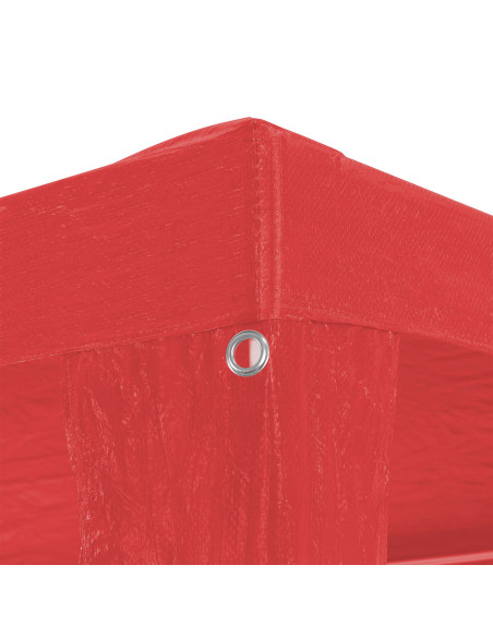Tenda Party Rosso 300 x 300 x 255 cm PE e Acciaio