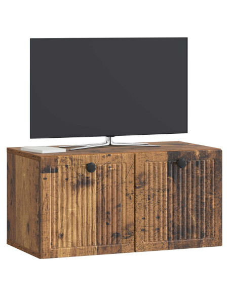 Mobile Porta TV da Muro Legno antico 59,5 x 31 x 30 cm