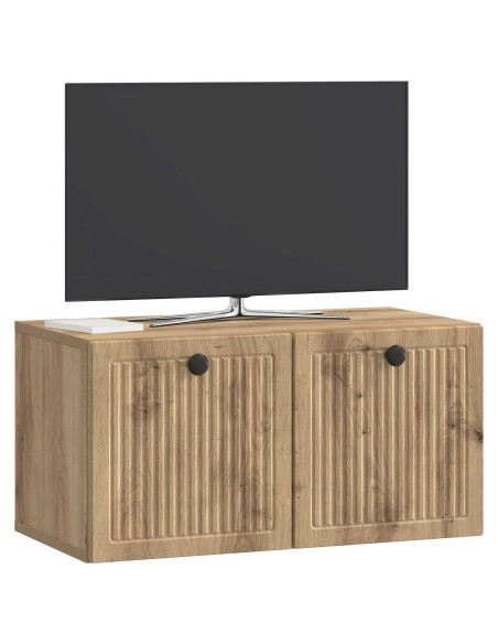 Mobile Porta TV da Muro Rovere Artigianale 59,5 x 31 x 30 cm