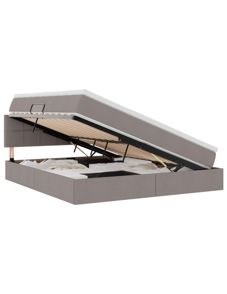 Letto con contenitore e LED con led Talpa 160 x 200 cm Tessuto
