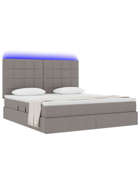 Letto con contenitore e LED Talpa 160 x 200 cm Poliestere