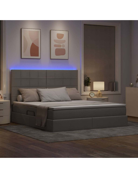 Letto con contenitore e LED Talpa 160 x 200 cm Poliestere