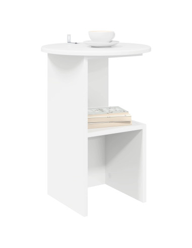 Tavolo laterale Bianco Ø 39,5 x 55 cm Legno ingegnerizzato