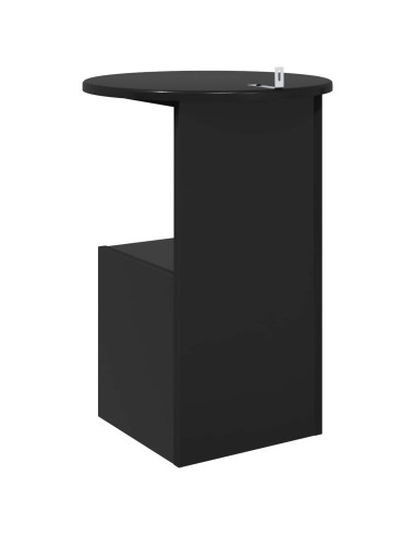 Tavolo laterale Rovere Nero Ø 39,5 x 55 cm Legno ingegnerizzato