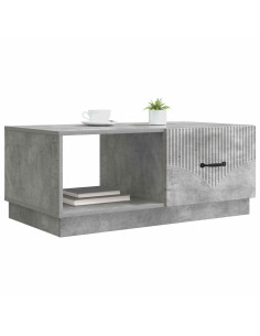 Tavolino da salotto Grigio Cemento 90 x 50 x 37 cm 2
