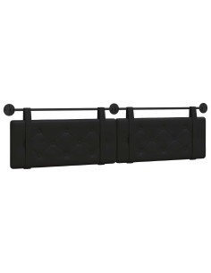 Testata appesa Nero 210 x 55 x 5 cm Pelle Sintetica 2