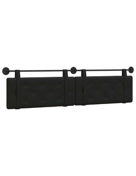 Testata appesa Nero 210 x 55 x 5 cm Pelle Sintetica