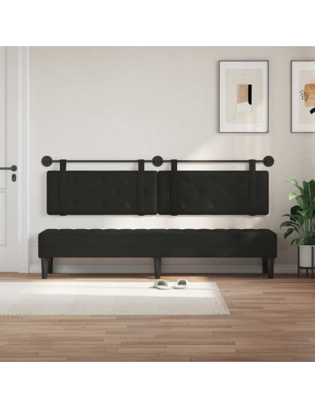 Testata appesa Nero 210 x 55 x 5 cm Pelle Sintetica