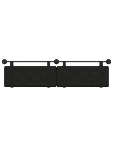 Testata appesa Nero 210 x 55 x 5 cm Pelle Sintetica