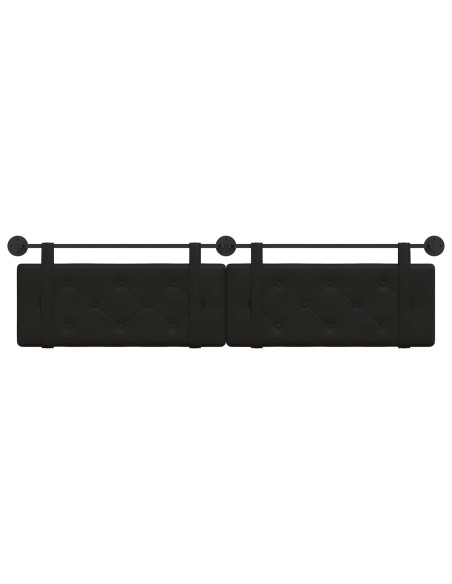 Testata appesa Nero 210 x 55 x 5 cm Pelle Sintetica