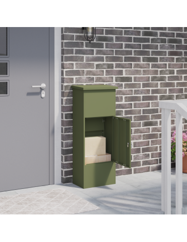 Cassetta per pacchi Oliver verde 44,5 x 29 x 110,5 cm Acciaio