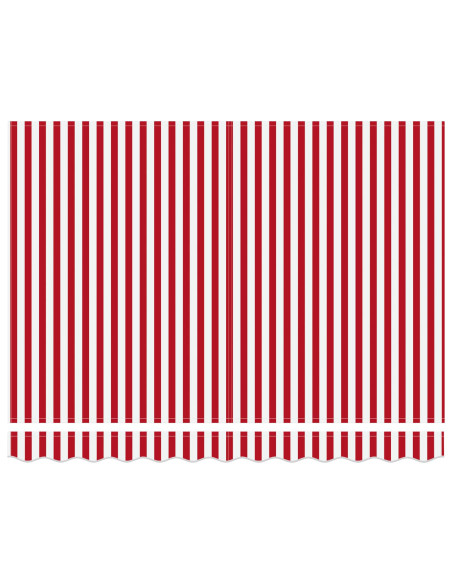 Tettuccio Elettrico Retrattile Rosso e bianco 3 x 2,5 m