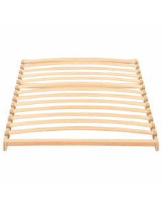 Base a doghe Marrone 70 x 190 cm Legno massello di faggio 2