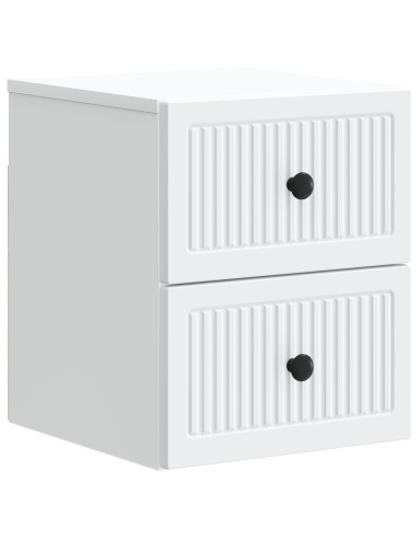 Mobiletto da notte a muro 2 pcs Bianco 33 x 34,5 x 40 cm