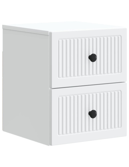Mobiletto da notte a muro 2 pcs Bianco 33 x 34,5 x 40 cm