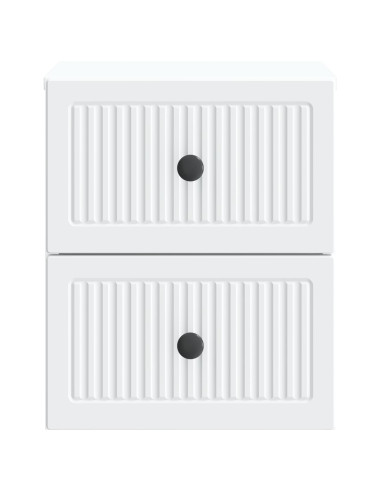 Mobiletto da notte a muro 2 pcs Bianco 33 x 34,5 x 40 cm