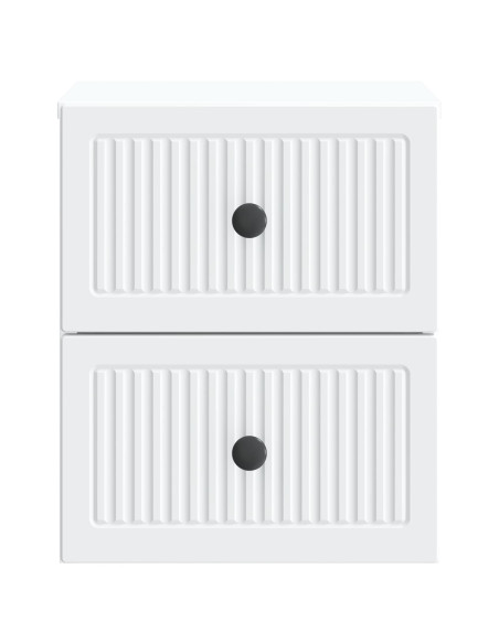 Mobiletto da notte a muro 2 pcs Bianco 33 x 34,5 x 40 cm