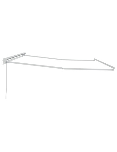 Telaio di tenda manuale Regolabile Bianco 4,5 × 3 m Acciaio